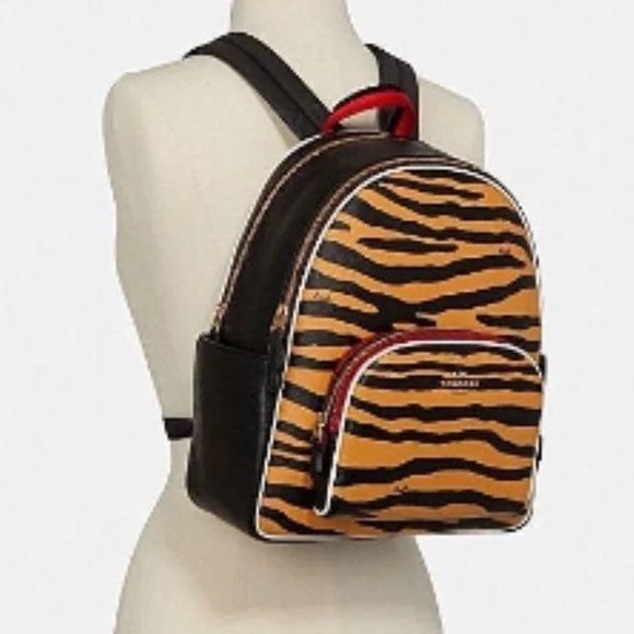coach backpack with tiger Court in Signature Canvas C7317 COACH Court Backpack In Signature